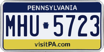 PA license plate MHU5723