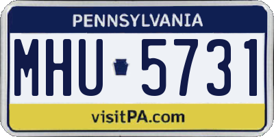 PA license plate MHU5731