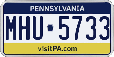 PA license plate MHU5733