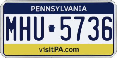 PA license plate MHU5736