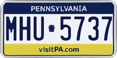 PA license plate MHU5737
