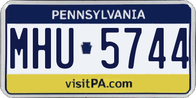 PA license plate MHU5744