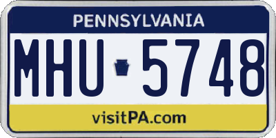 PA license plate MHU5748