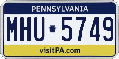 PA license plate MHU5749
