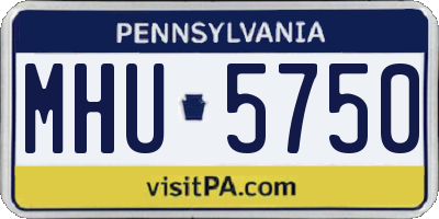 PA license plate MHU5750