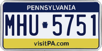 PA license plate MHU5751