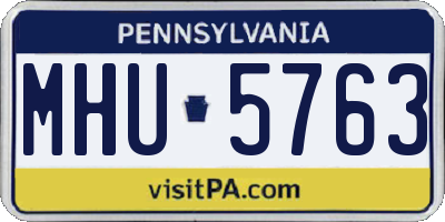 PA license plate MHU5763