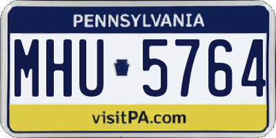 PA license plate MHU5764