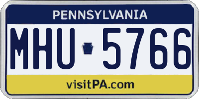 PA license plate MHU5766