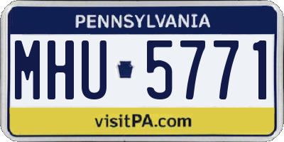 PA license plate MHU5771