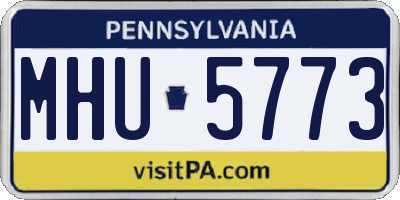 PA license plate MHU5773