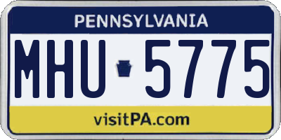 PA license plate MHU5775