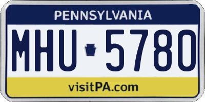 PA license plate MHU5780