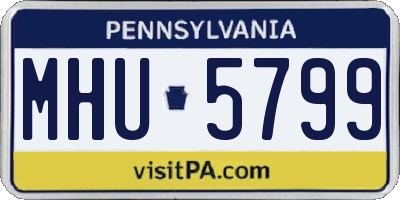 PA license plate MHU5799