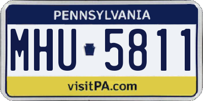 PA license plate MHU5811