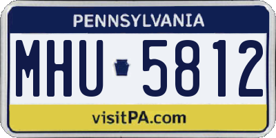 PA license plate MHU5812