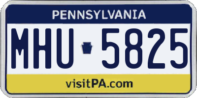 PA license plate MHU5825