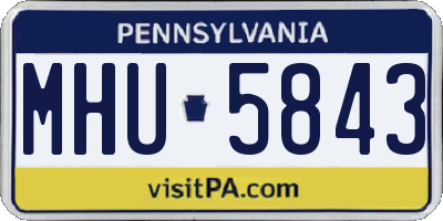 PA license plate MHU5843
