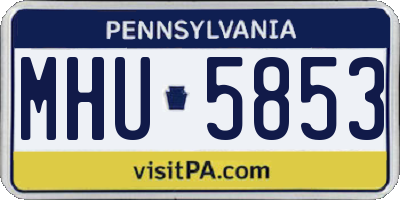 PA license plate MHU5853