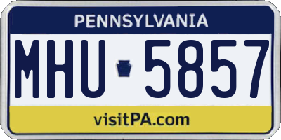 PA license plate MHU5857
