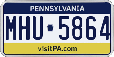 PA license plate MHU5864