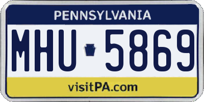 PA license plate MHU5869