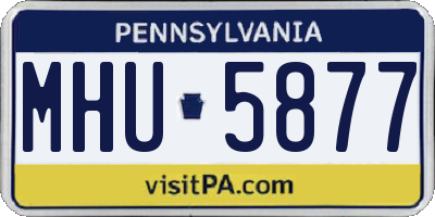 PA license plate MHU5877