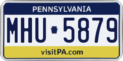 PA license plate MHU5879