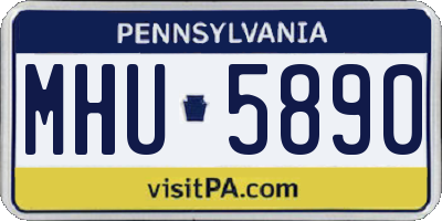 PA license plate MHU5890