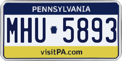 PA license plate MHU5893