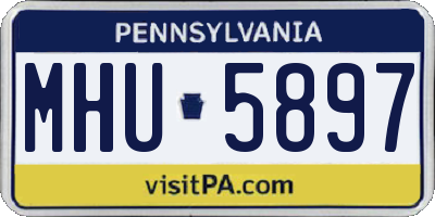 PA license plate MHU5897