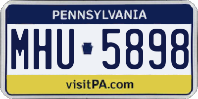 PA license plate MHU5898