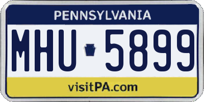 PA license plate MHU5899