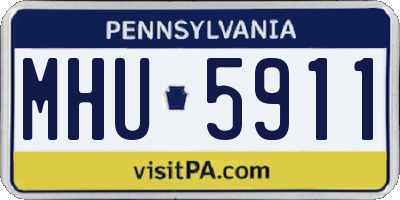 PA license plate MHU5911