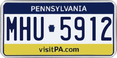 PA license plate MHU5912