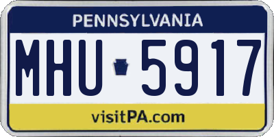 PA license plate MHU5917