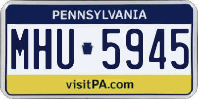 PA license plate MHU5945