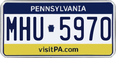PA license plate MHU5970