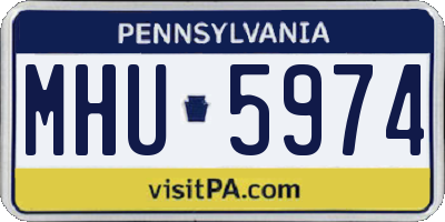 PA license plate MHU5974