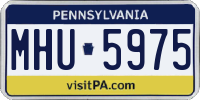 PA license plate MHU5975
