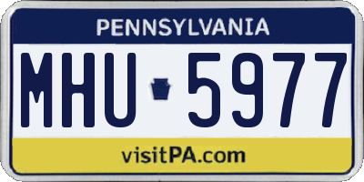 PA license plate MHU5977