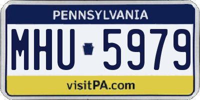 PA license plate MHU5979