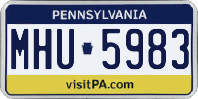 PA license plate MHU5983