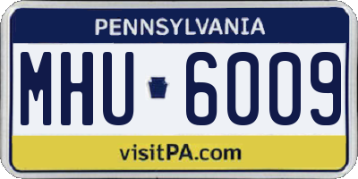 PA license plate MHU6009