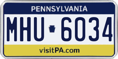 PA license plate MHU6034
