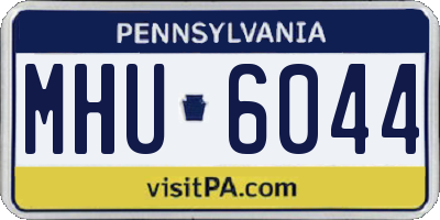 PA license plate MHU6044