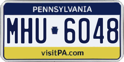 PA license plate MHU6048