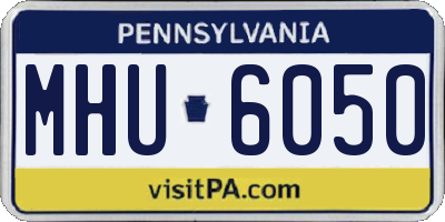 PA license plate MHU6050