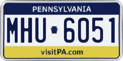 PA license plate MHU6051