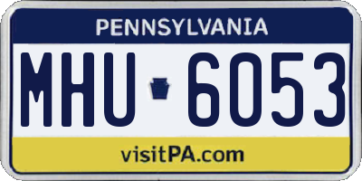 PA license plate MHU6053